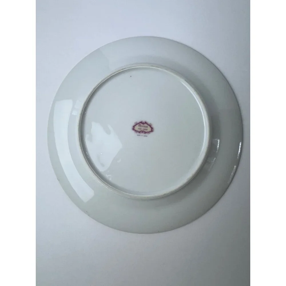 Vintage Orion Fine China Floral Cup Saucer Bread Plate Salad Plate Bowl 5 Piece